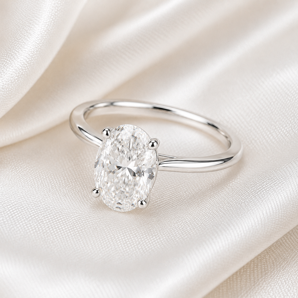Solitaire Oval Engagement Ring