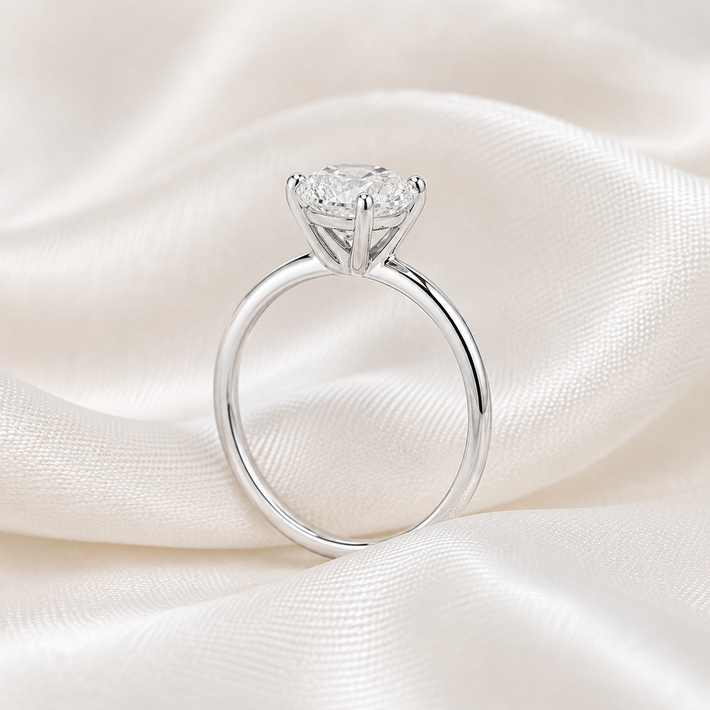 Solitaire Oval Engagement Ring