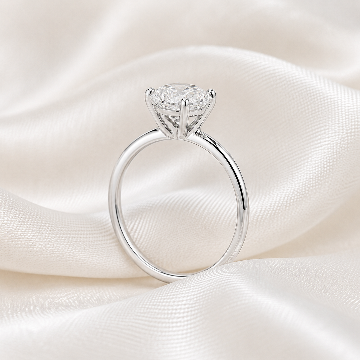Solitaire Oval Engagement Ring