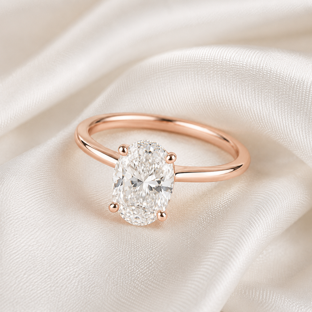 Solitaire Oval Engagement Ring