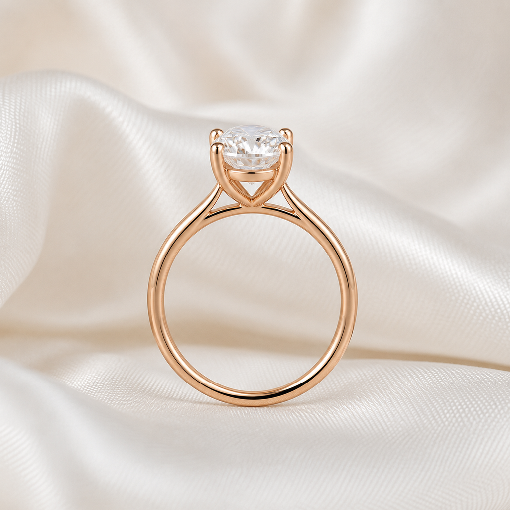 Solitaire Oval Engagement Ring