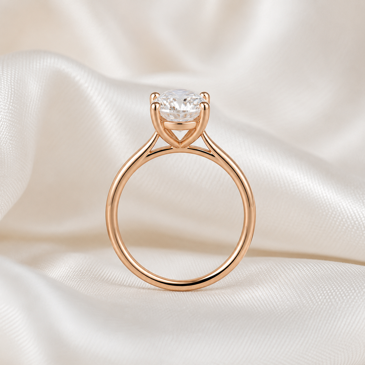 Solitaire Oval Engagement Ring