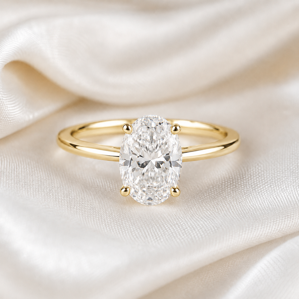 Solitaire Oval Engagement Ring