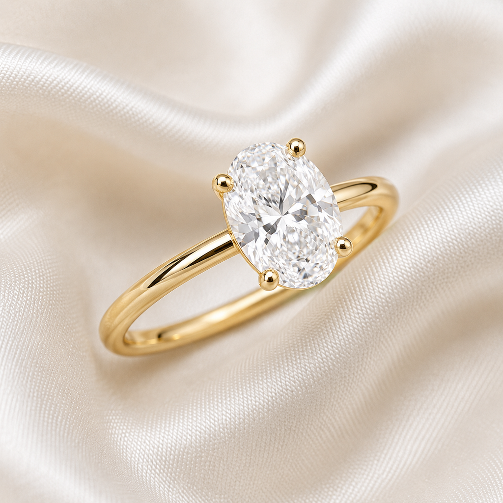 Solitaire Oval Engagement Ring