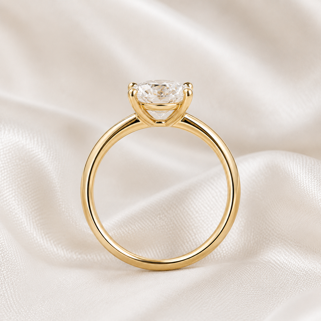 Solitaire Oval Engagement Ring