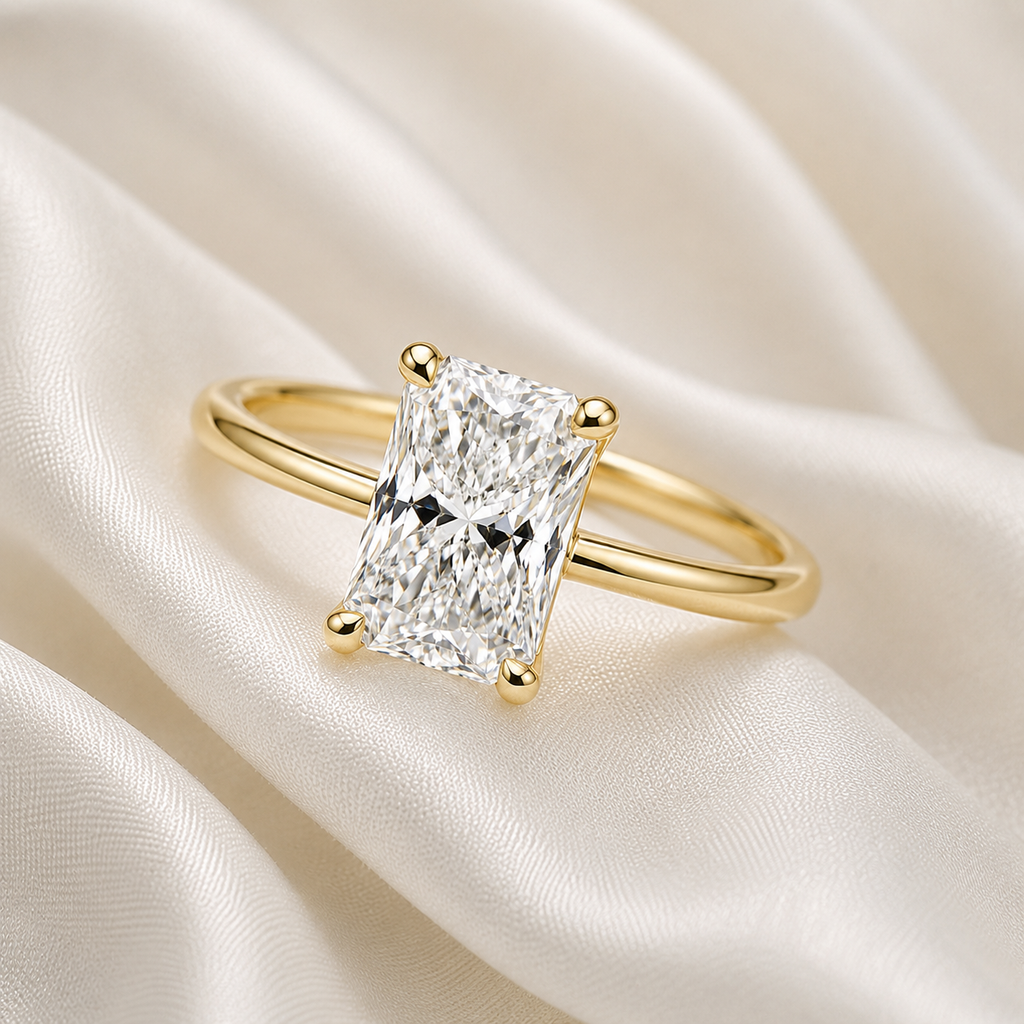 Solitaire Radiant Engagement Ring