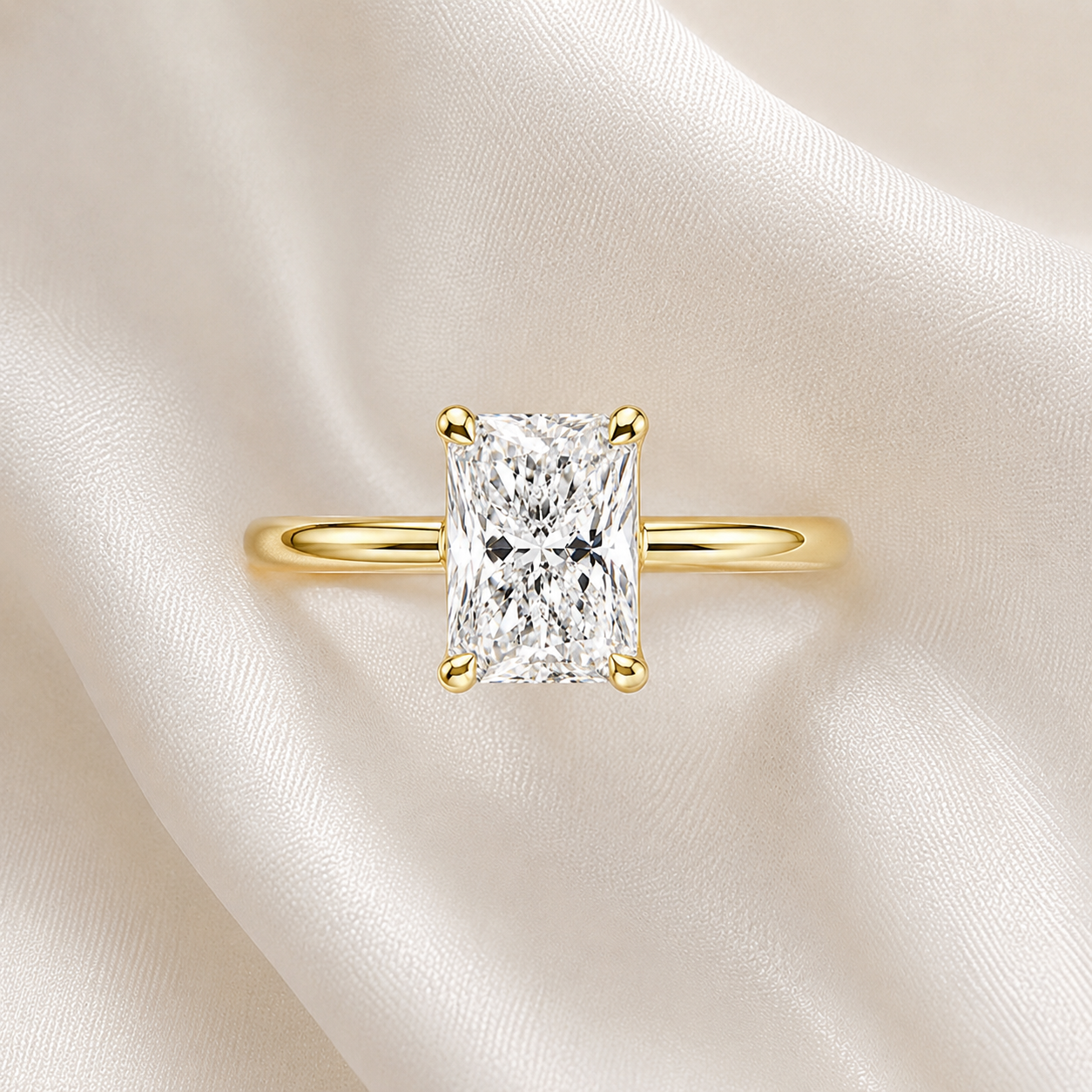 Solitaire Radiant Engagement Ring