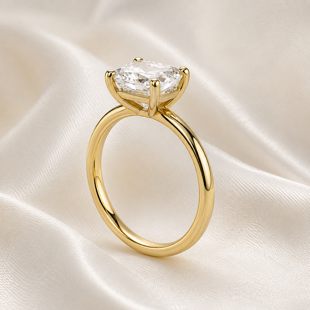 Solitaire Radiant Engagement Ring