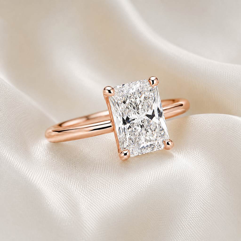 Solitaire Radiant Engagement Ring