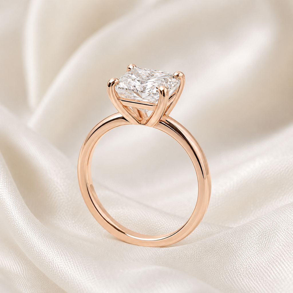 Solitaire Radiant Engagement Ring
