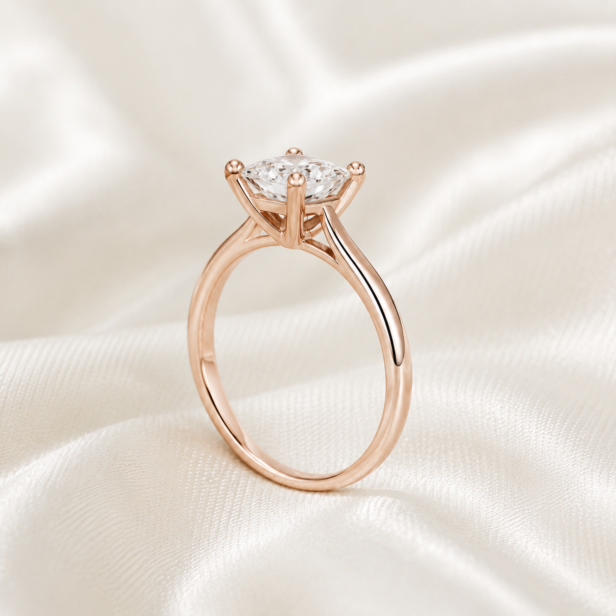 Solitaire Princess Engagement Ring