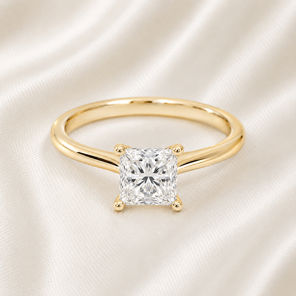Solitaire Princess Engagement Ring