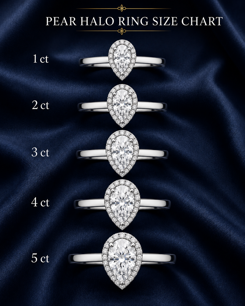 Halo Pear Engagement Ring