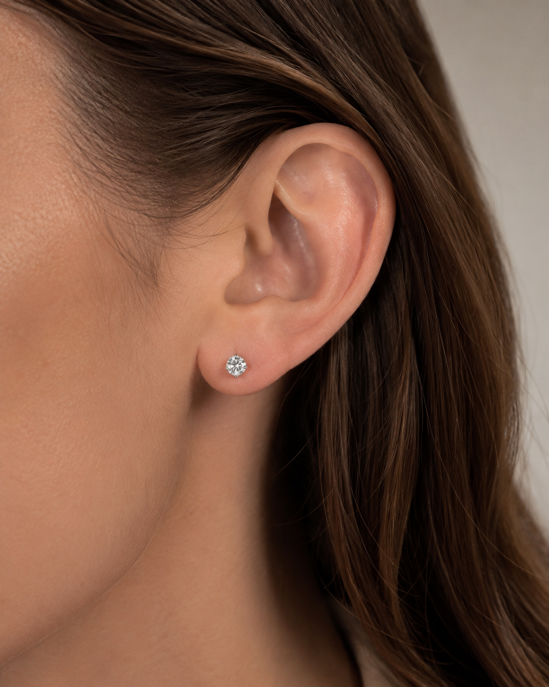 Round Cut 3-Prong Martini Diamond Stud Earrings | IGI Certified Lab-Grown | 14K & 18K Gold, Platinum