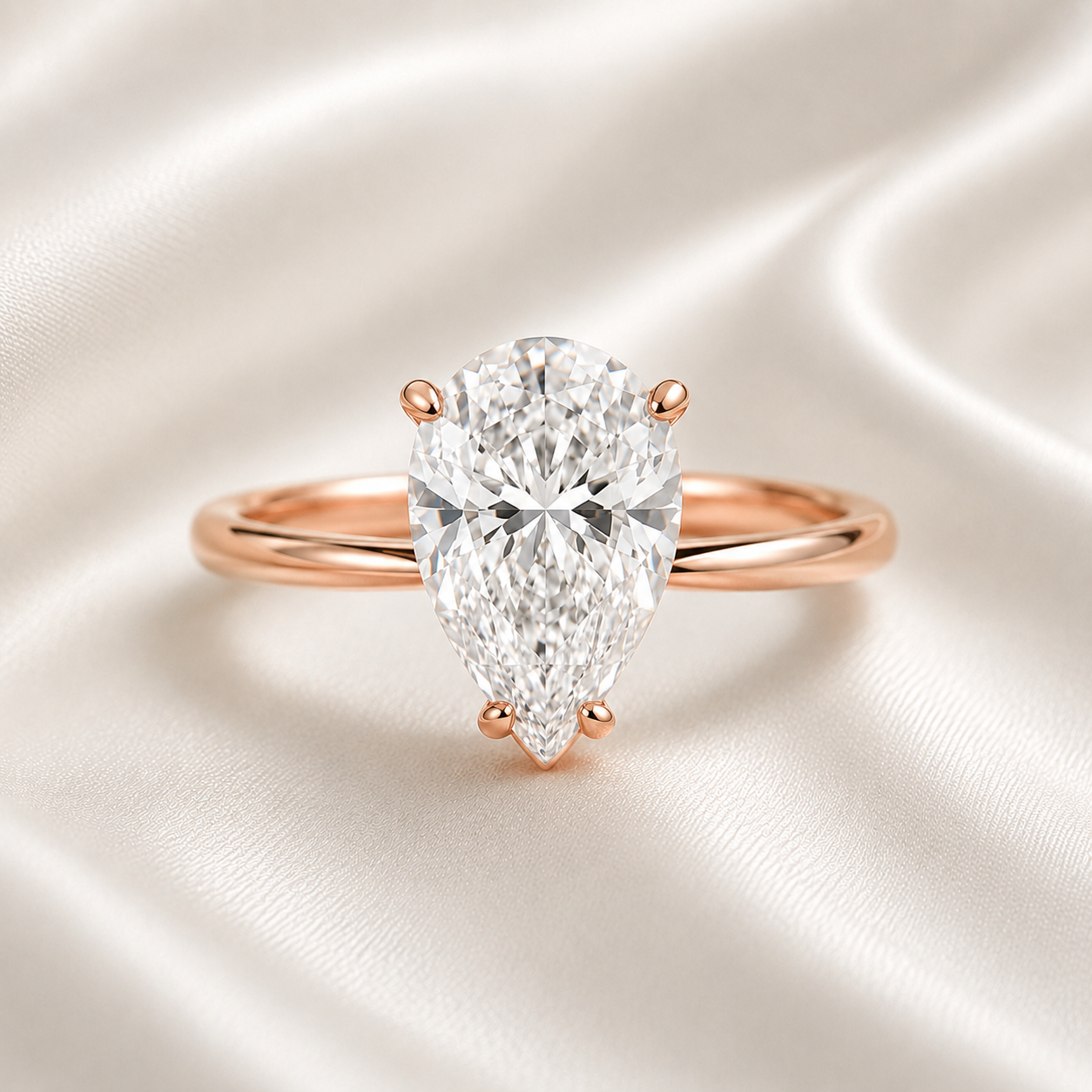 Solitaire Pear Engagement Ring