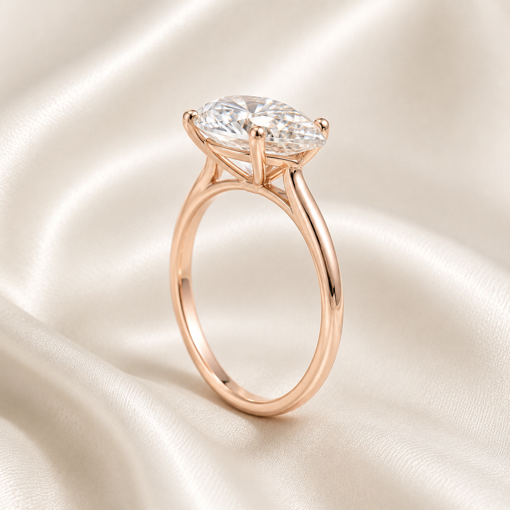 Solitaire Pear Engagement Ring