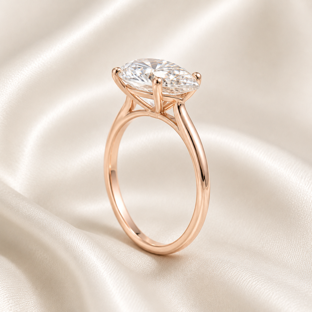 Solitaire Pear Engagement Ring