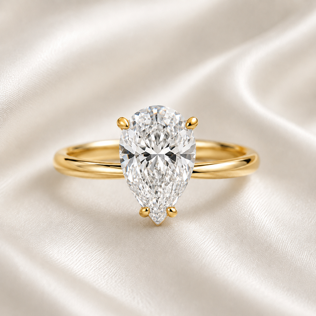 Solitaire Pear Engagement Ring
