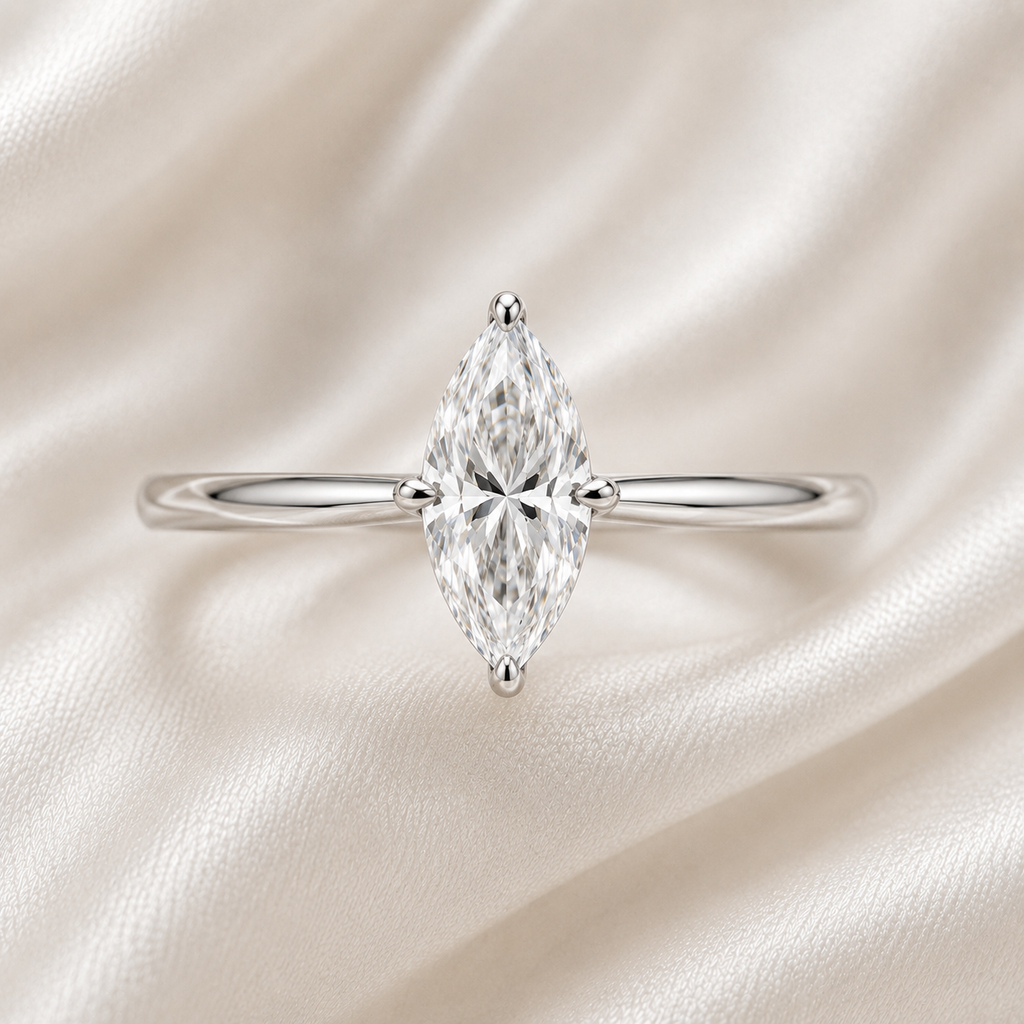 Solitaire Marquise Engagement Ring