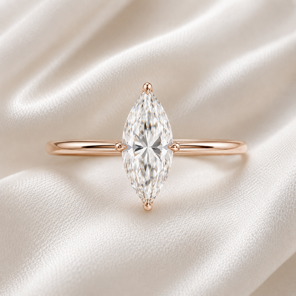 Solitaire Marquise Engagement Ring