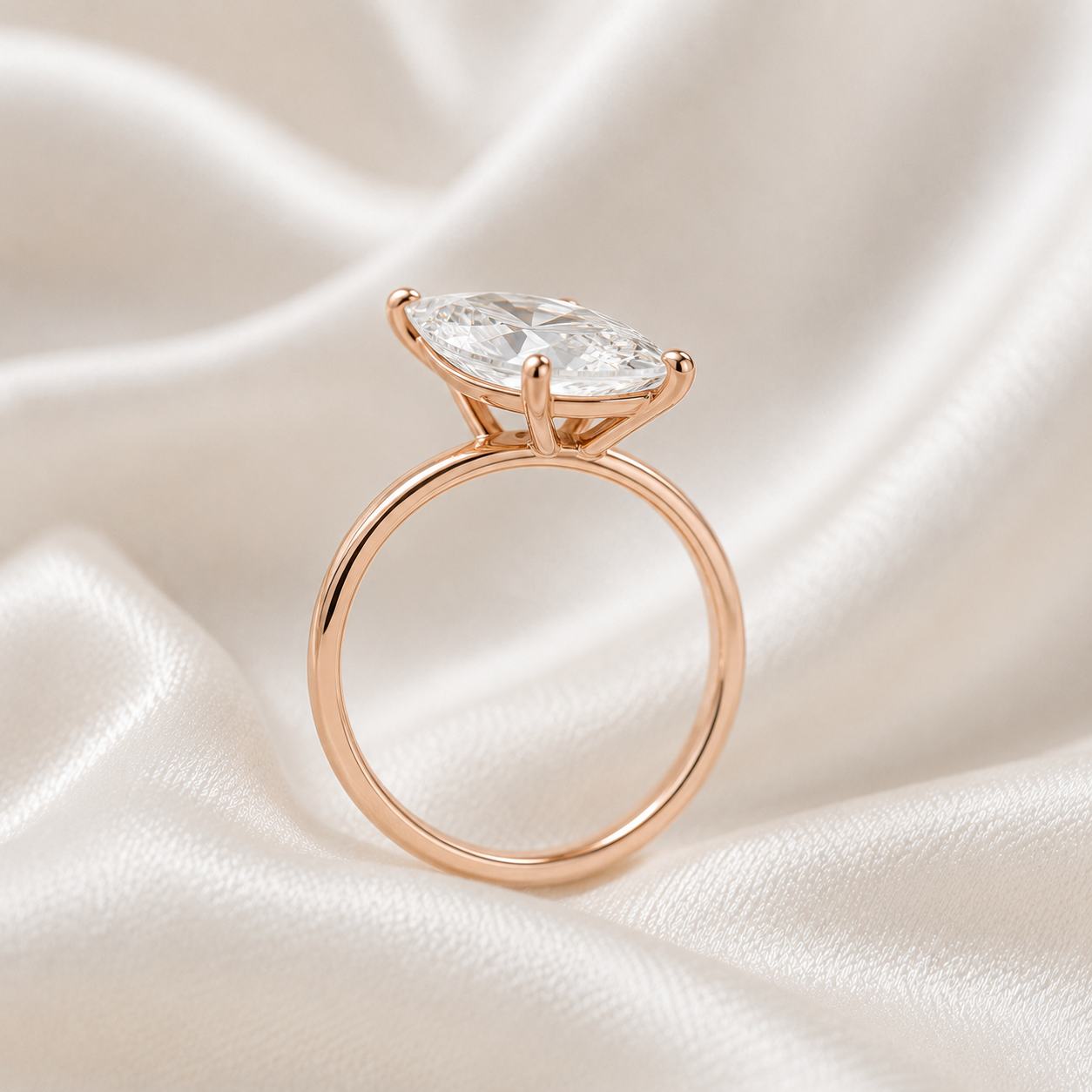 Solitaire Marquise Engagement Ring