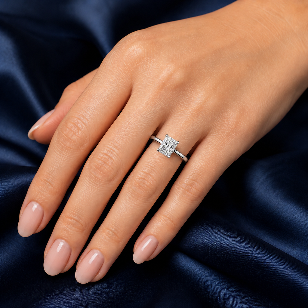 Solitaire Radiant Engagement Ring