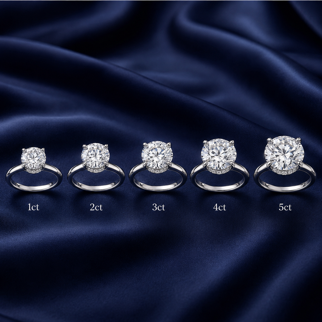 Hidden Halo Round Brilliant Engagement Ring