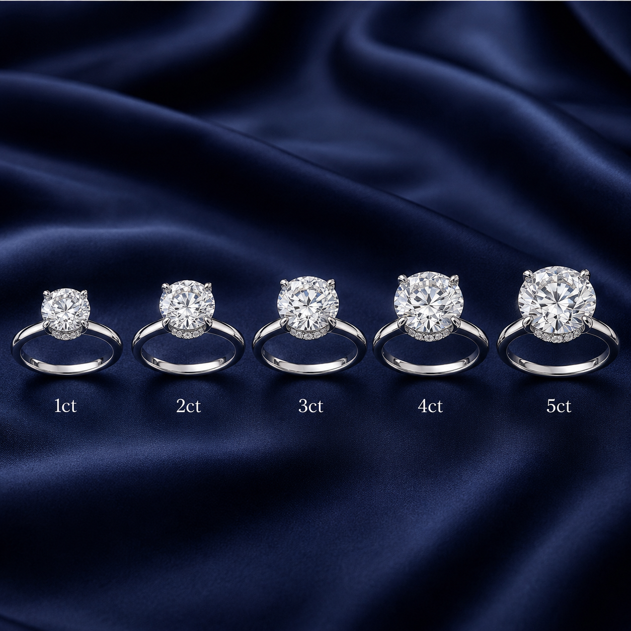 Hidden Halo Round Brilliant Engagement Ring