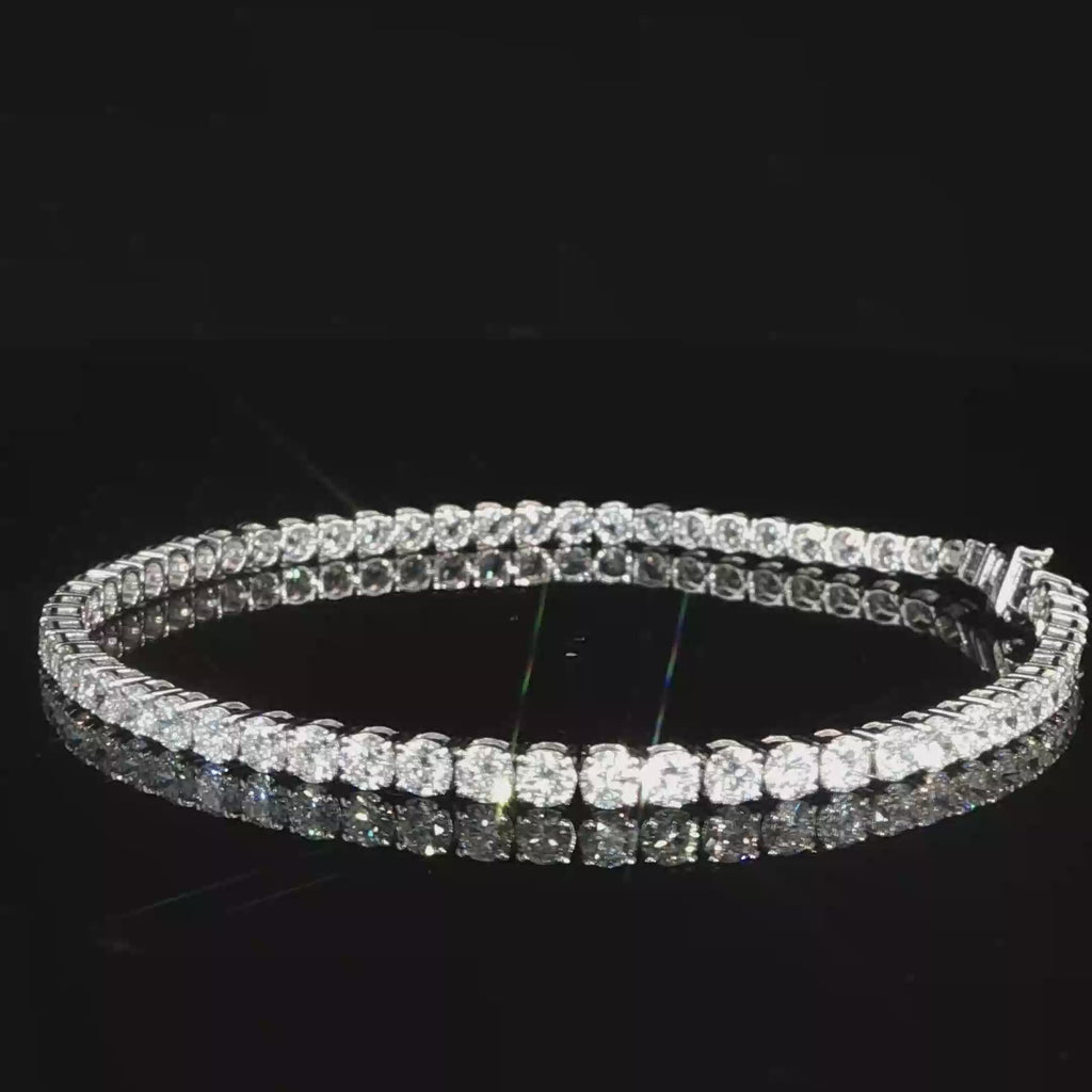 5 CTW IGI Certified Lab-Grown Diamond Tennis Bracelet | 14K White Gold