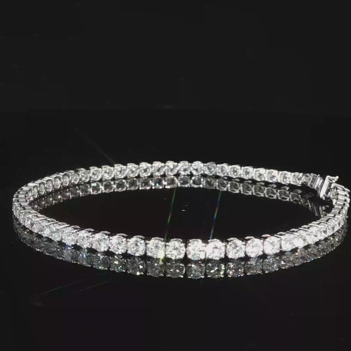 5 CTW IGI Certified Lab-Grown Diamond Tennis Bracelet | 14K White Gold