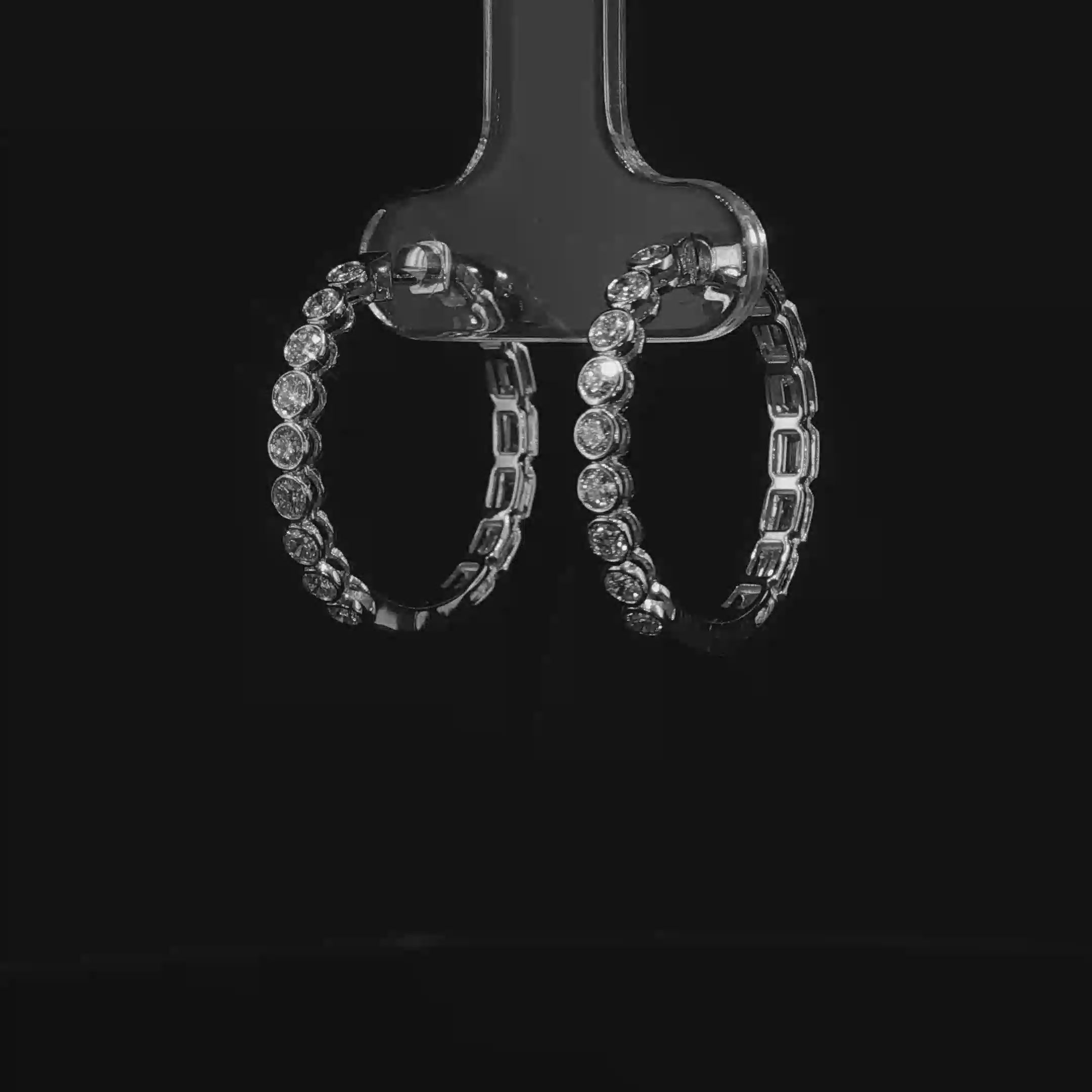 Bezel-Set Diamond Hoop Earrings – 1.63 CTW E VS1 | IER0348