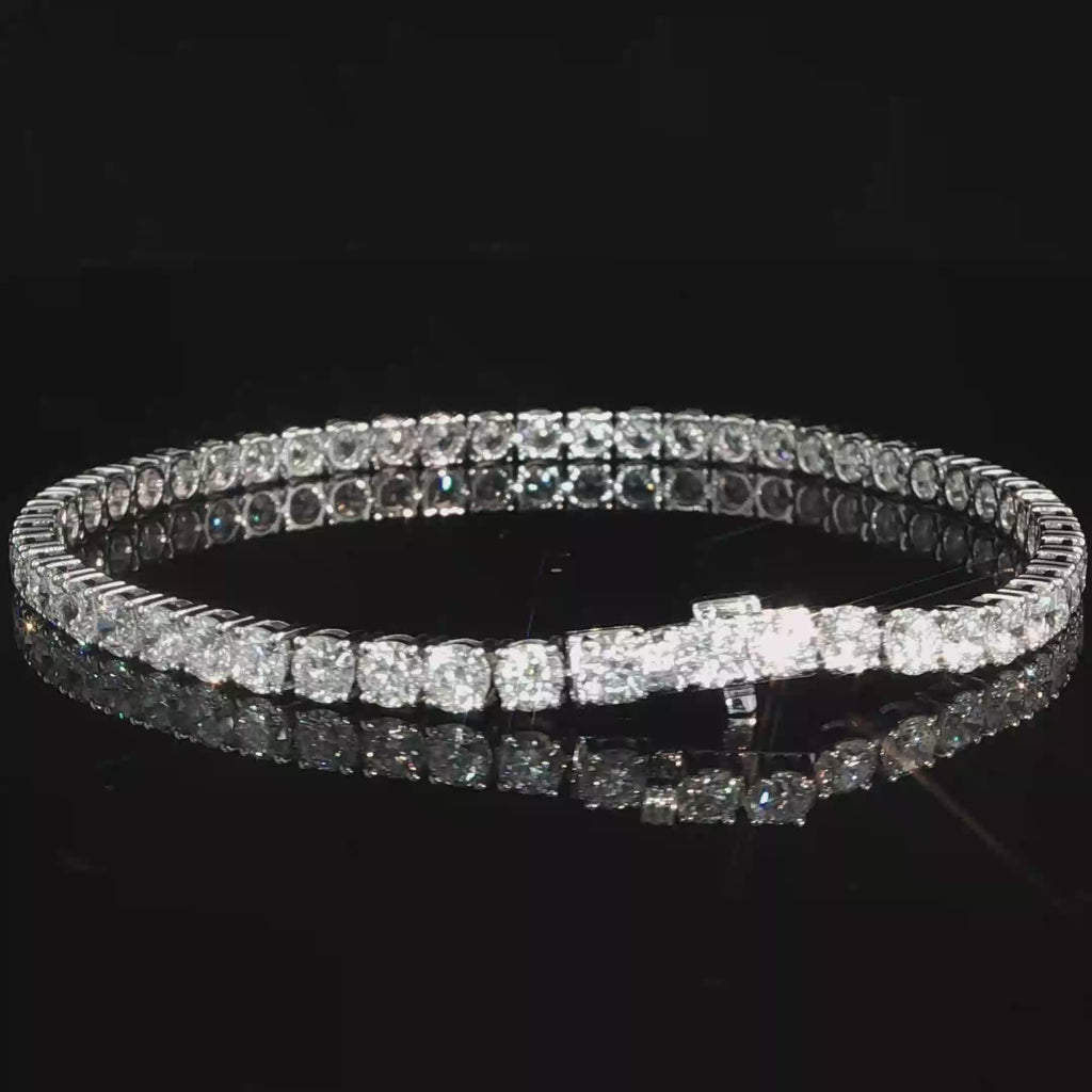 7 CTW IGI Certified Lab-Grown Diamond Tennis Bracelet | 14K White Gold