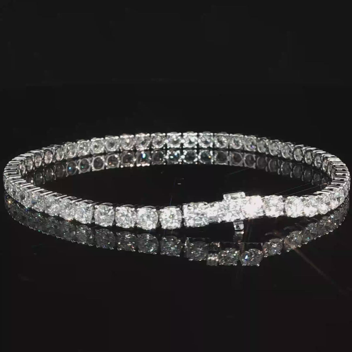7 CTW IGI Certified Lab-Grown Diamond Tennis Bracelet | 14K White Gold