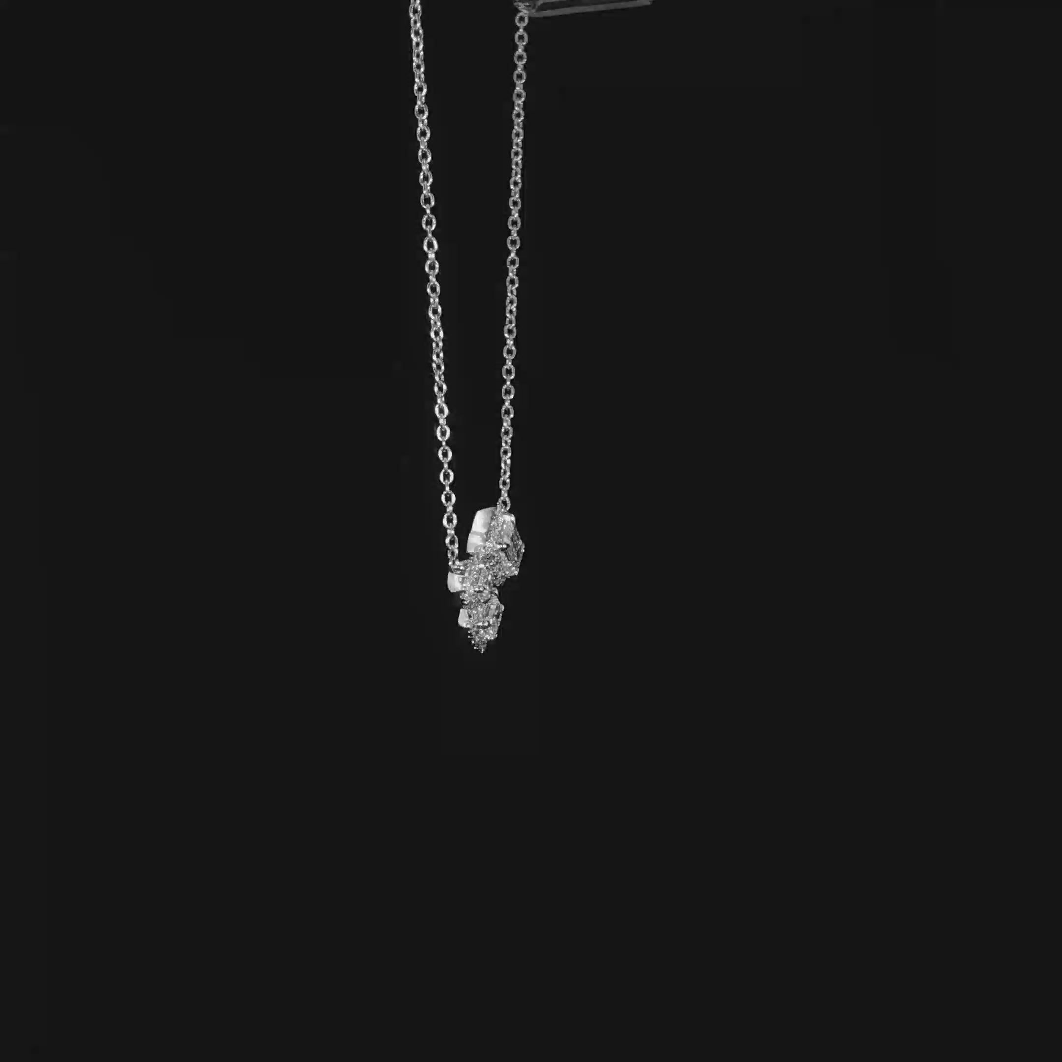 Multi-Shape Diamond Cluster Necklace – 0.83 CTW E VS1 | ISP0119Z