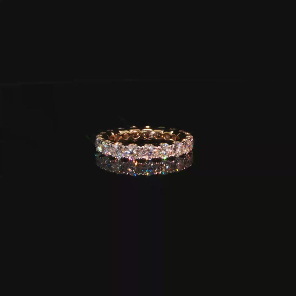 3.33 CTW Round Brilliant Cut Lab-Grown Diamond Eternity Ring in 14K Yellow Gold